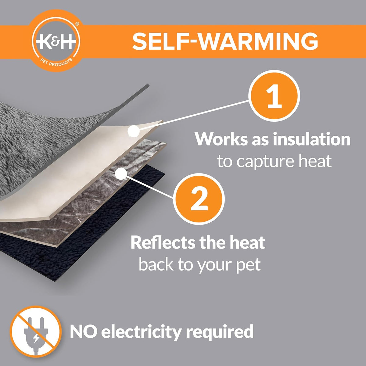 K&H Self-Warming Cat Bed Pad, Self Heating Pad, Small Oatmeal/Choco, 21 X 17 Inches (Pack of 6)