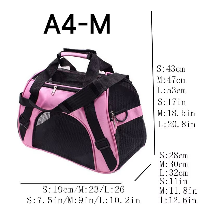 Breathable Mesh Cat Carrier Bag, Foldable Handheld Pet Travel Tote for Small Animals Foldable Pet Travel Bag for Small Animals