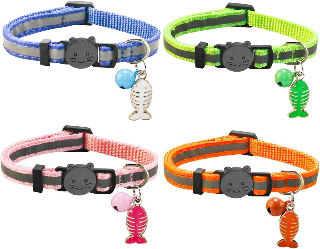 Cat Collars, Breakaway Kitten Collar, Cute Kitty Collar in 4 Pack, Pet Supplies Accessories