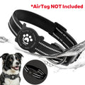 Taakcc Reflective Dog Collar with Luminous Airtag Holder, Waterproof Soft Padded & Safety Buckle, Air Tag Tracker Case Collars