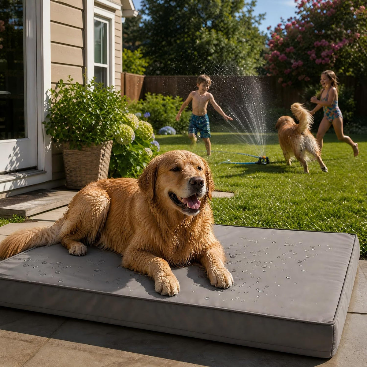 Outdoor Waterproof Dog Bed Large Sized, Washable Creat Pad 36"