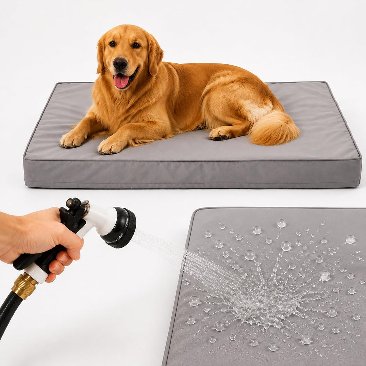 Outdoor Waterproof Dog Bed Large Sized, Washable Creat Pad 36"