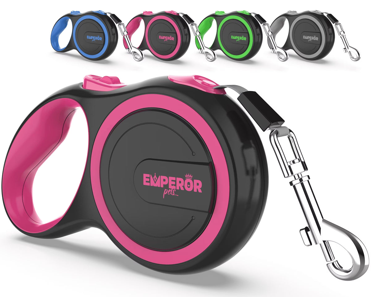 16 Ft Retractable Dog Leash for Small Dogs, up to 44 Lbs, Heavy Duty, Pink - PK16-20