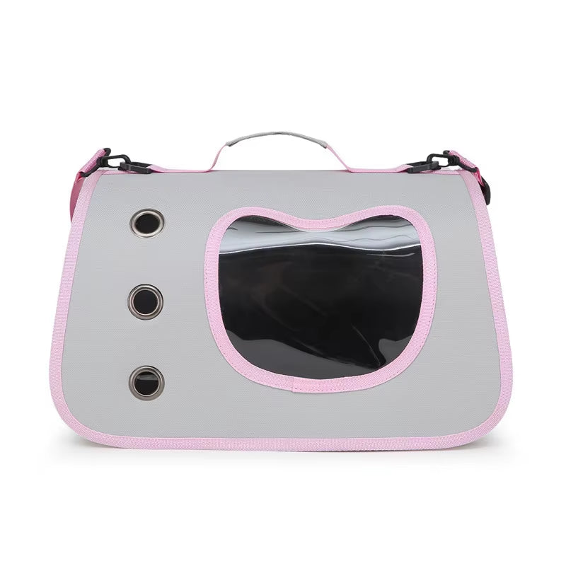 Portable Space Capsule Cat Bag, Hand-Held Foldable Shoulder Bag, Transparent Cat Cage, Kitten and Dog Supplies