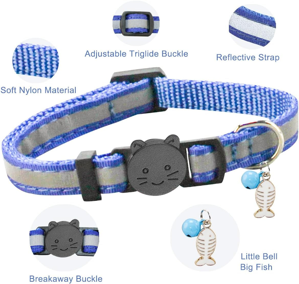Cat Collars, Breakaway Kitten Collar, Cute Kitty Collar in 4 Pack, Pet Supplies Accessories