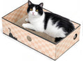 Cat Scratcher Box, Cardboard Pad, Bed for Indoor Cats, Chessboard