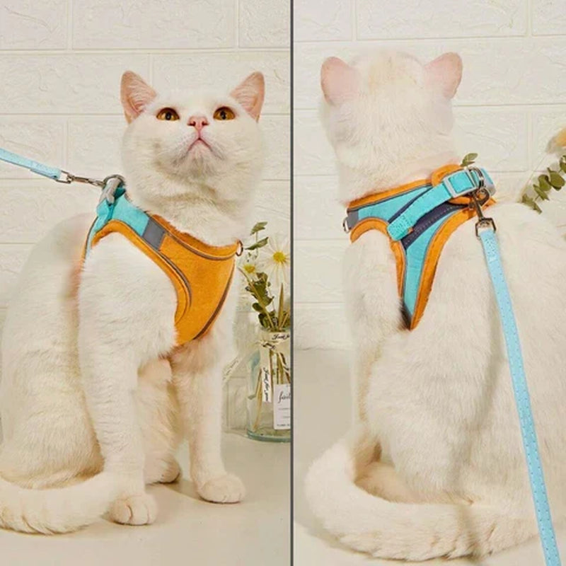 Katzengeschirr Mit Leine – Komfortabler Sitz Mit Reflektierenden Sicherheitsstreifen