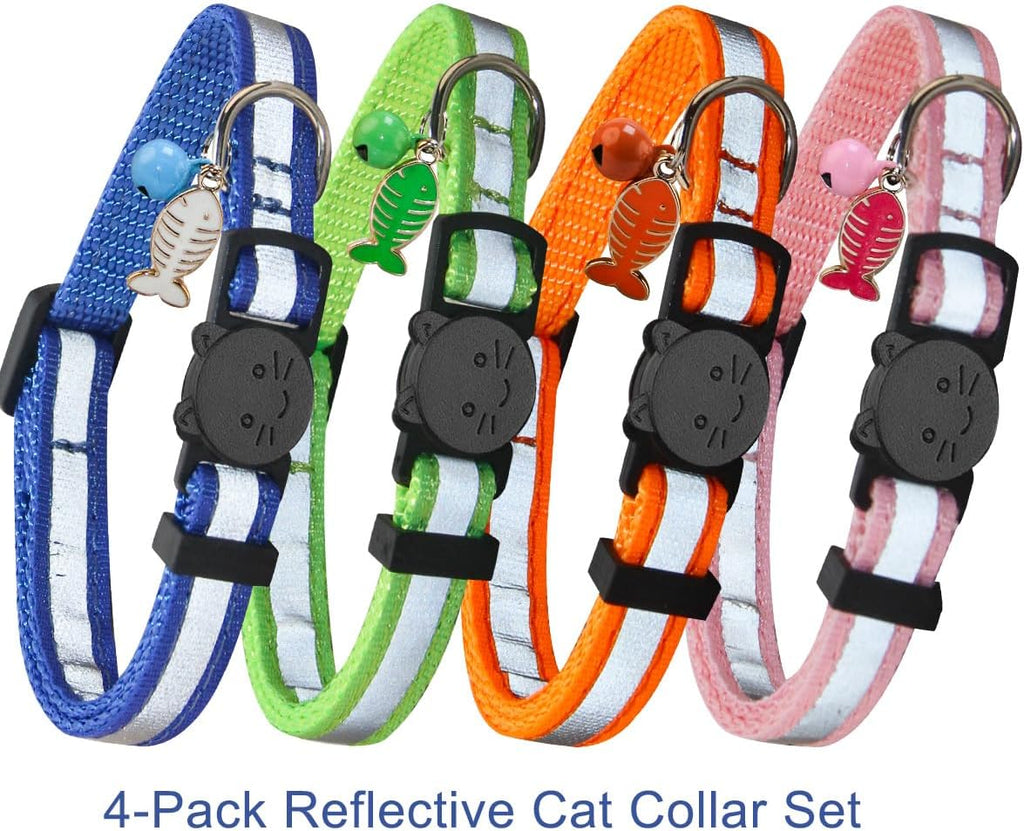 Cat Collars, Breakaway Kitten Collar, Cute Kitty Collar in 4 Pack, Pet Supplies Accessories