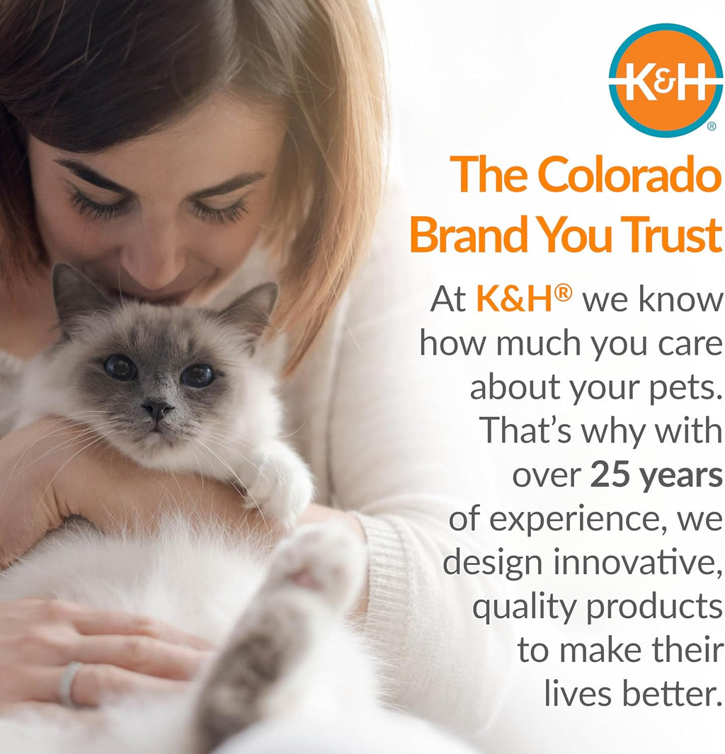 K&H Self-Warming Cat Bed Pad, Self Heating Pad, Small Oatmeal/Choco, 21 X 17 Inches (Pack of 6)