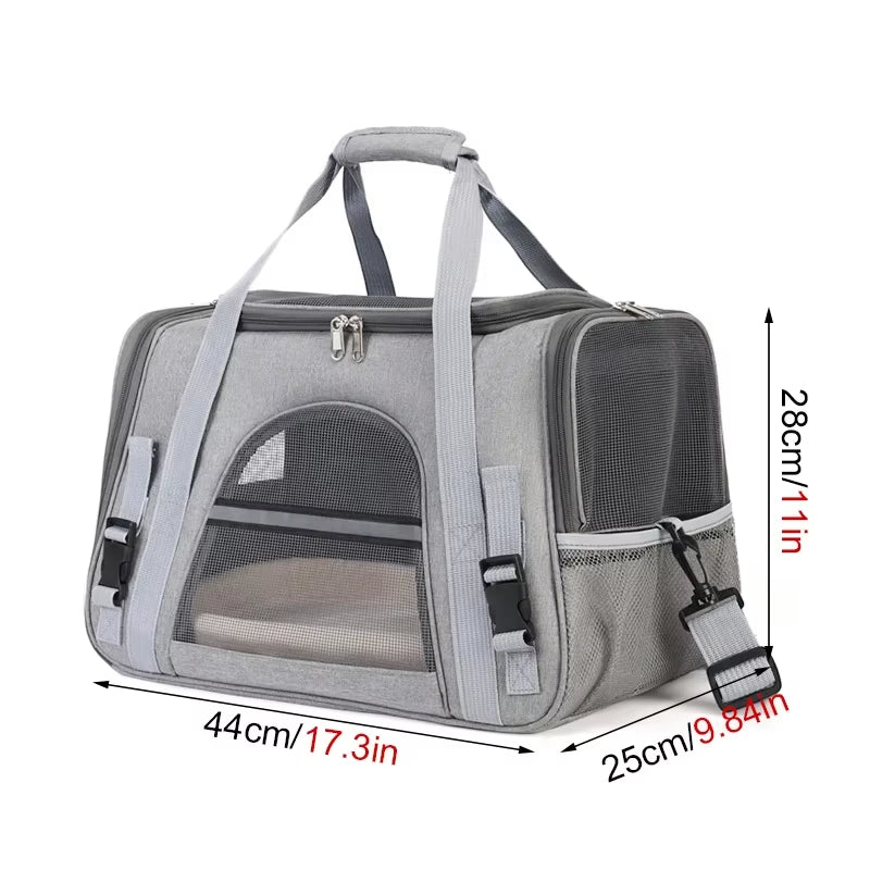 Breathable Mesh Cat Carrier Bag, Foldable Handheld Pet Travel Tote for Small Animals Foldable Pet Travel Bag for Small Animals