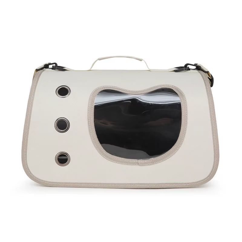 Portable Space Capsule Cat Bag, Hand-Held Foldable Shoulder Bag, Transparent Cat Cage, Kitten and Dog Supplies
