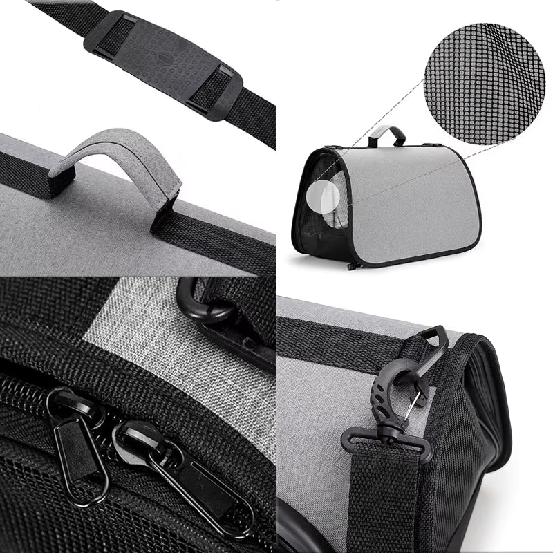 Portable Space Capsule Cat Bag, Hand-Held Foldable Shoulder Bag, Transparent Cat Cage, Kitten and Dog Supplies