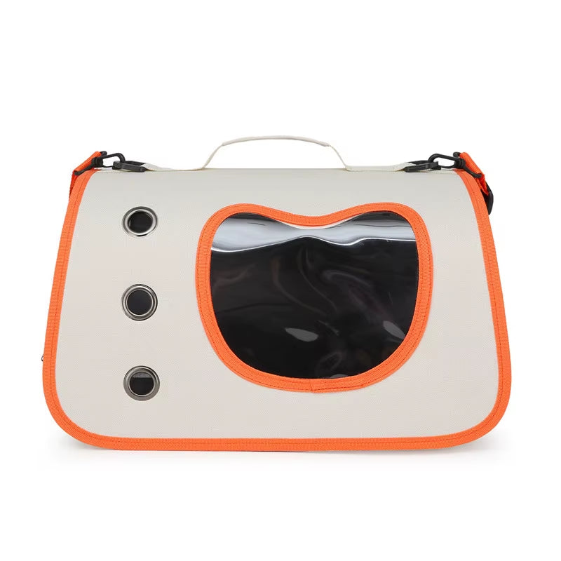 Portable Space Capsule Cat Bag, Hand-Held Foldable Shoulder Bag, Transparent Cat Cage, Kitten and Dog Supplies