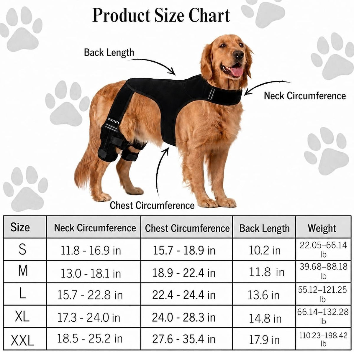 Dog Knee Brace for ACL Injury Support – Adjustable Pet Knee Stabilizer for Dogs, Joint Pain Relief, Recovery & Mobility Support for Small, Medium & Large Dogs (L Size)