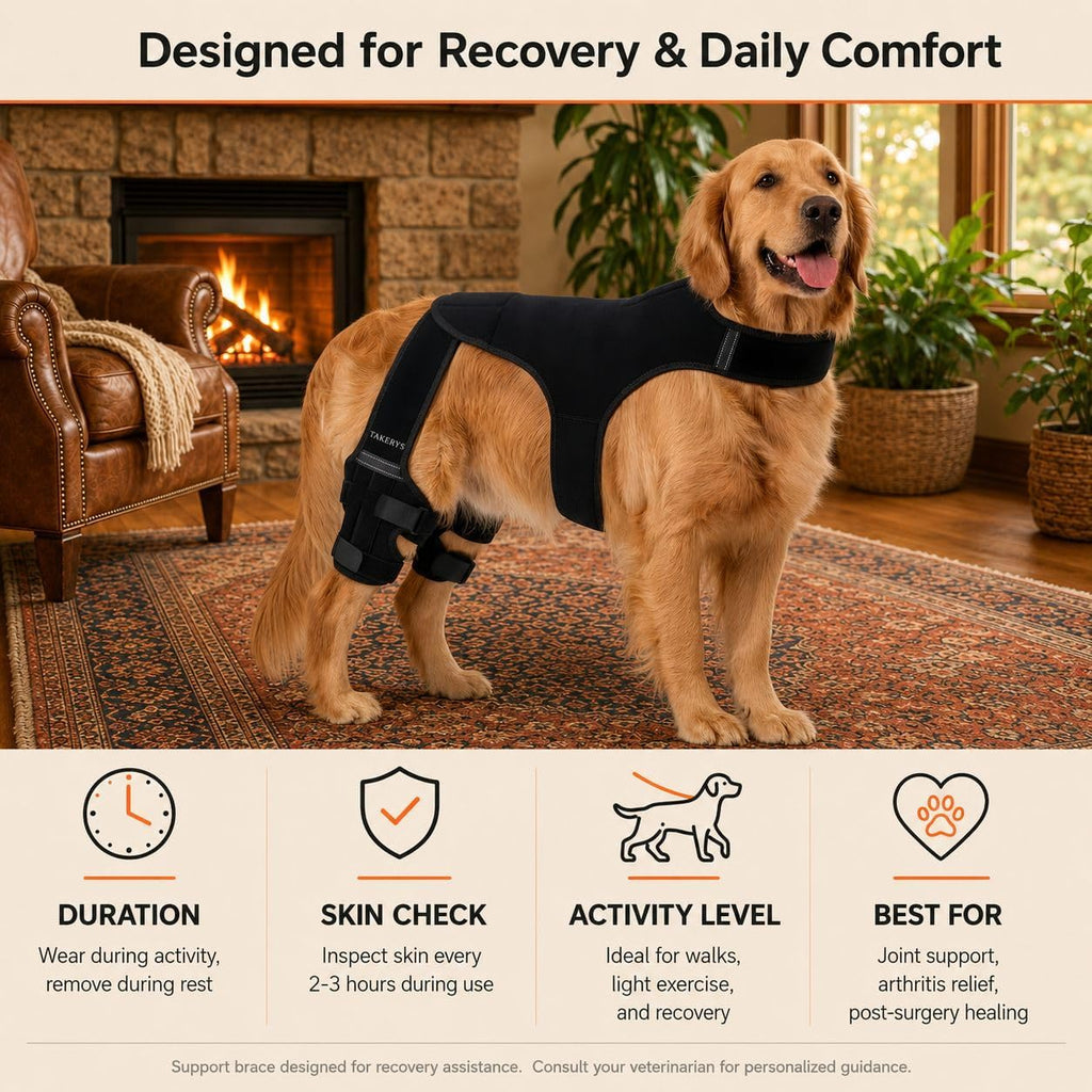 Dog Knee Brace for ACL Injury Support – Adjustable Pet Knee Stabilizer for Dogs, Joint Pain Relief, Recovery & Mobility Support for Small, Medium & Large Dogs (L Size)