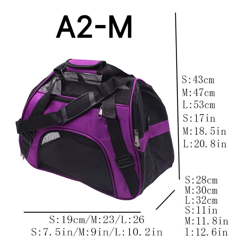 Breathable Mesh Cat Carrier Bag, Foldable Handheld Pet Travel Tote for Small Animals Foldable Pet Travel Bag for Small Animals