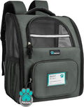 Dog Backpack Carrier for Small Large Cat, Pet, Puppy, Ventilated Pet Hiking Backpack Travel Bag, Airline Approved Cat Backpack Carrier, Camping Biking Dog Bag up to 18Lbs Pet, Dark Grey