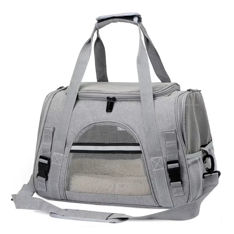 Breathable Mesh Cat Carrier Bag, Foldable Handheld Pet Travel Tote for Small Animals Foldable Pet Travel Bag for Small Animals