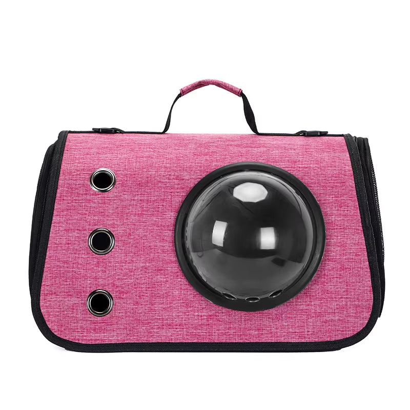 Portable Space Capsule Cat Bag, Hand-Held Foldable Shoulder Bag, Transparent Cat Cage, Kitten and Dog Supplies