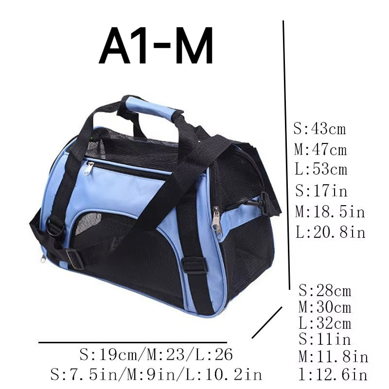 Breathable Mesh Cat Carrier Bag, Foldable Handheld Pet Travel Tote for Small Animals Foldable Pet Travel Bag for Small Animals