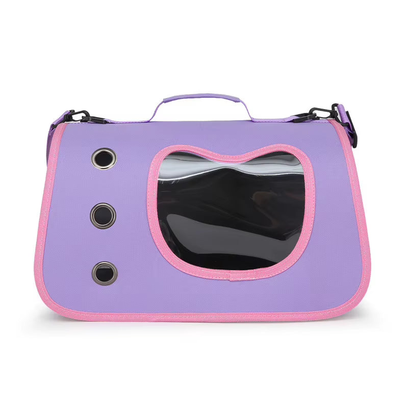 Portable Space Capsule Cat Bag, Hand-Held Foldable Shoulder Bag, Transparent Cat Cage, Kitten and Dog Supplies