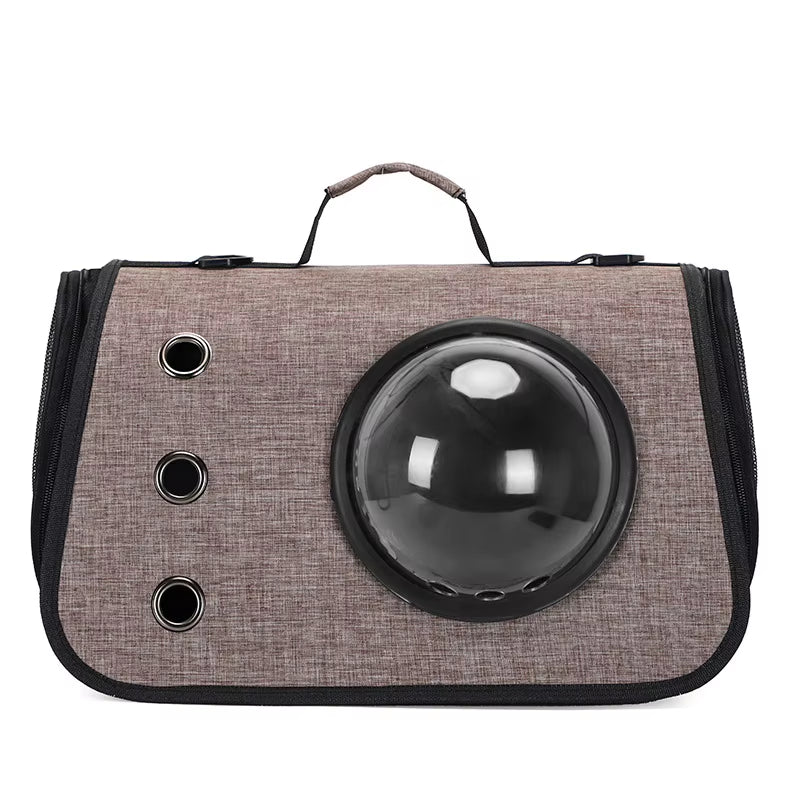 Portable Space Capsule Cat Bag, Hand-Held Foldable Shoulder Bag, Transparent Cat Cage, Kitten and Dog Supplies