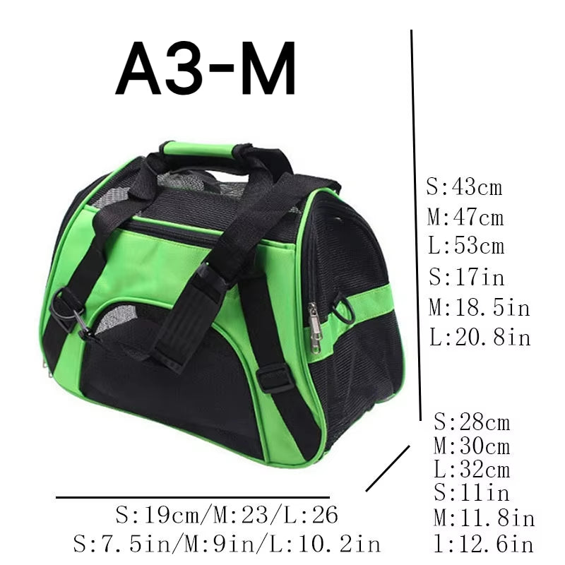 Breathable Mesh Cat Carrier Bag, Foldable Handheld Pet Travel Tote for Small Animals Foldable Pet Travel Bag for Small Animals